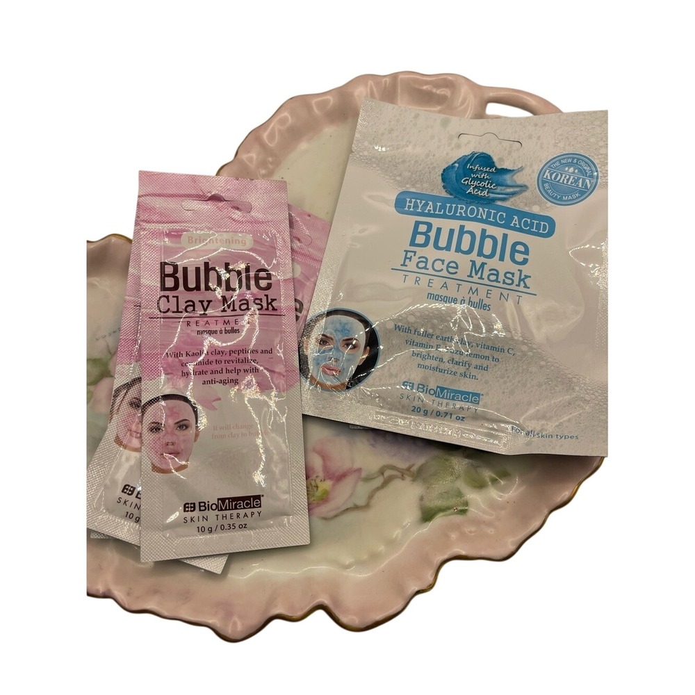 Miracle Hyaluronic Acid Bubble Face Mask - White & Blue